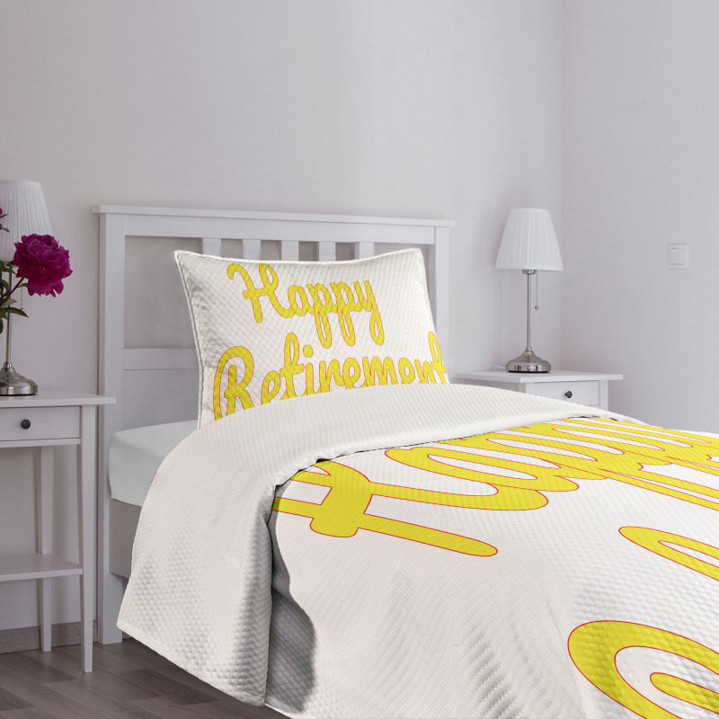 Calligraphy Phrase Bedspread Set