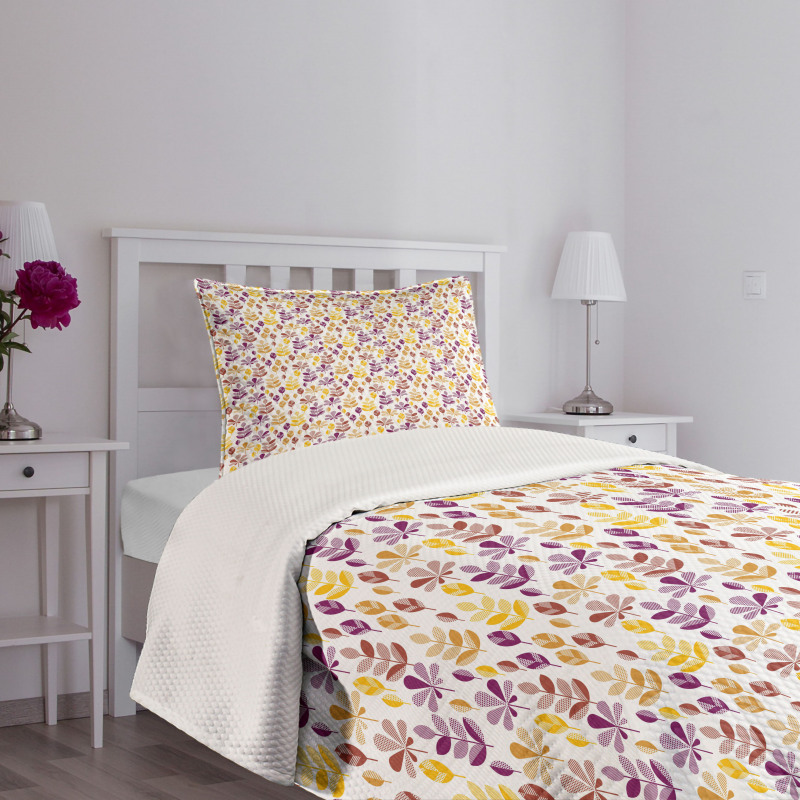 Ear of Wheat and Leaves Bedspread Set