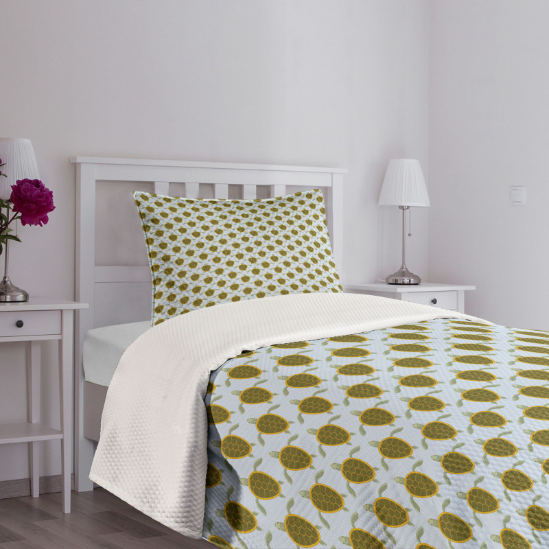 Flock Geometric Shells Bedspread Set