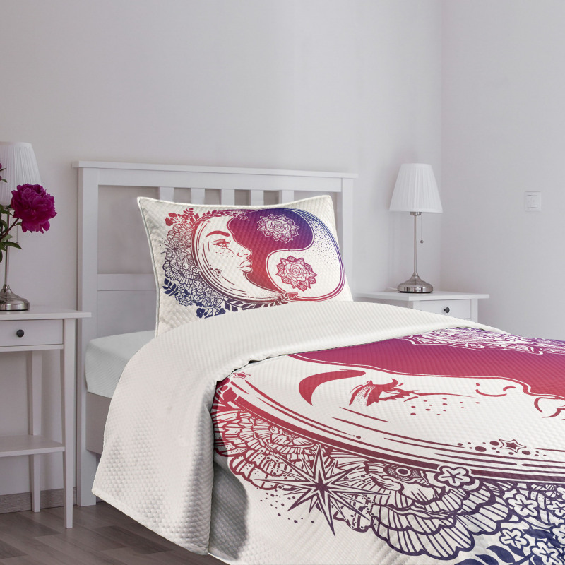 Oriental Crescent Moon Bedspread Set