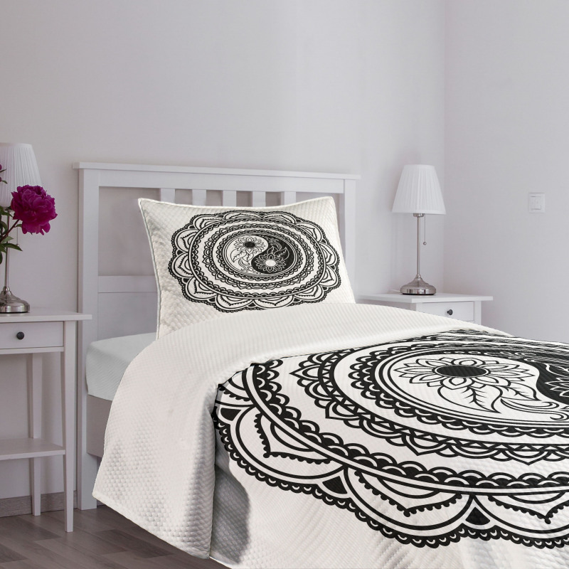 Folk Mandala Bedspread Set