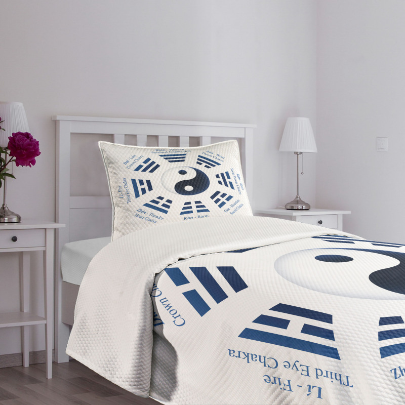 Trigrams I-Ching Names Bedspread Set