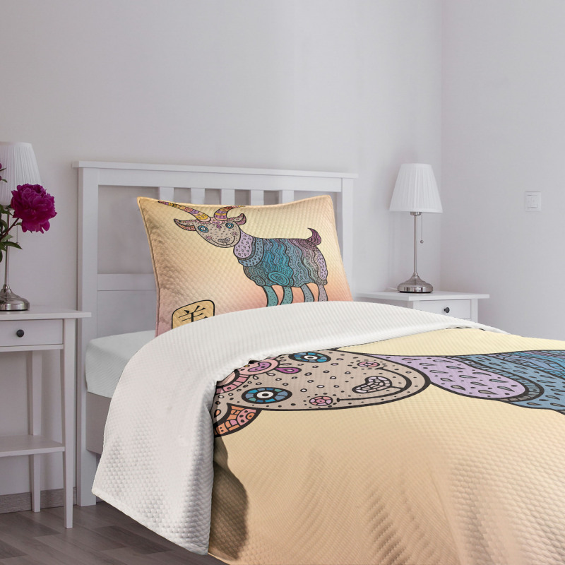 Chinese Astrology Animal Bedspread Set