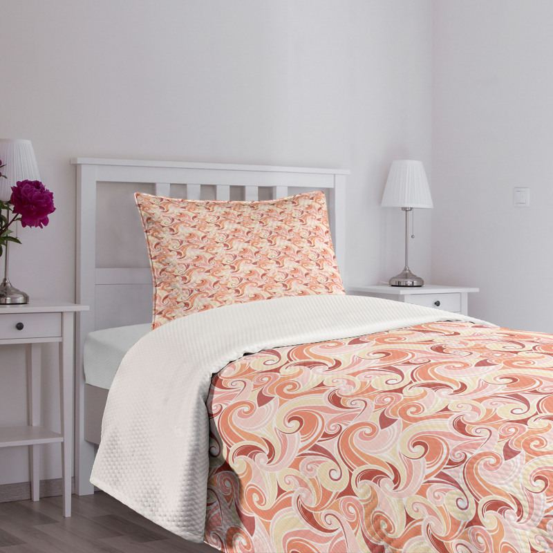 Pastel Retro Swirls Bedspread Set