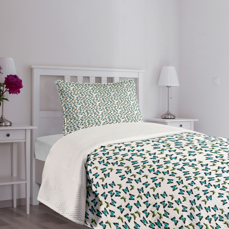 Swallowtail and Green Bedspread Set