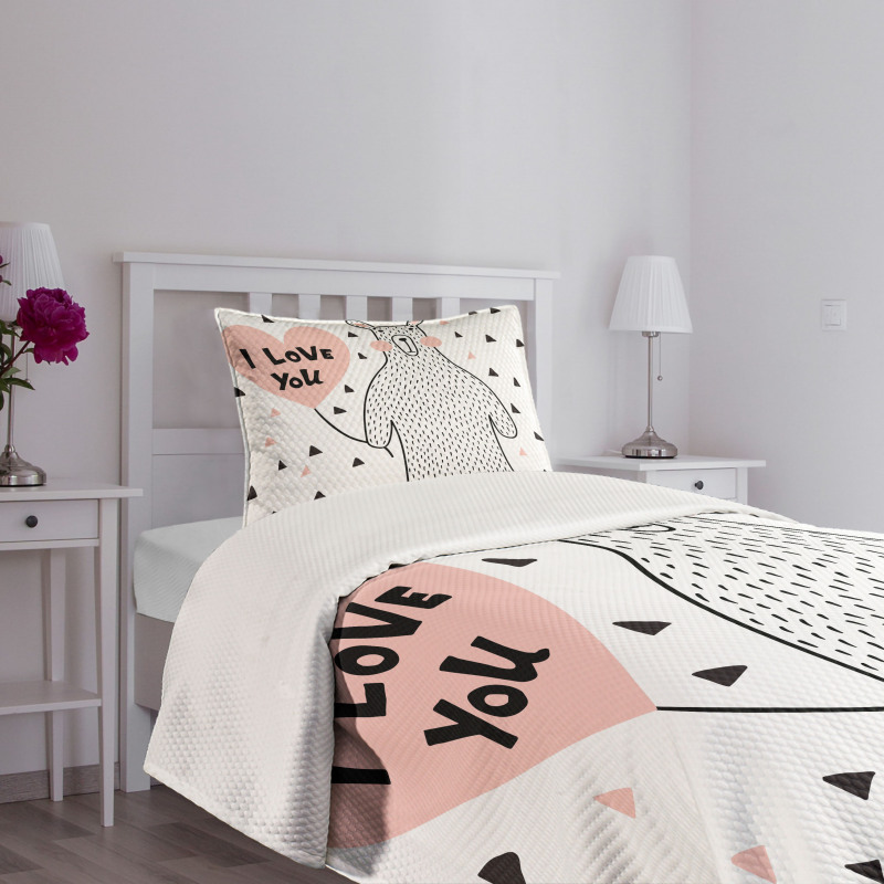 I Love You Balloon Bedspread Set