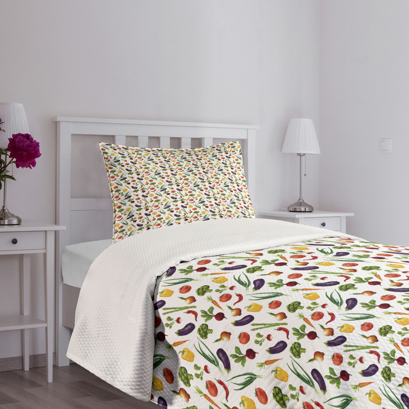 Onion and Radish Bedspread Set