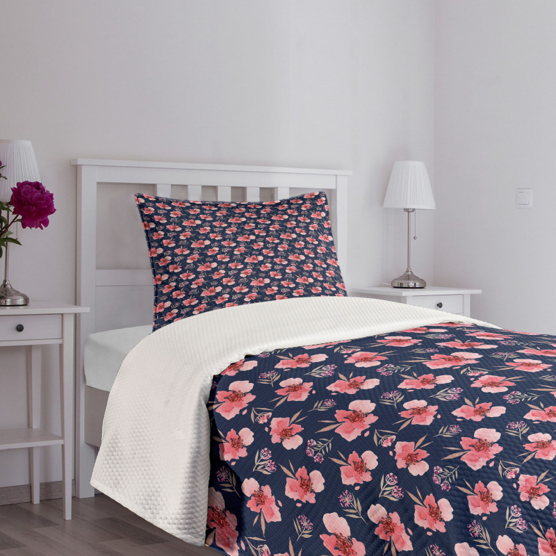 Brush Flower Bouquet Bedspread Set