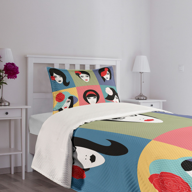 Pop Art Portraits Bedspread Set