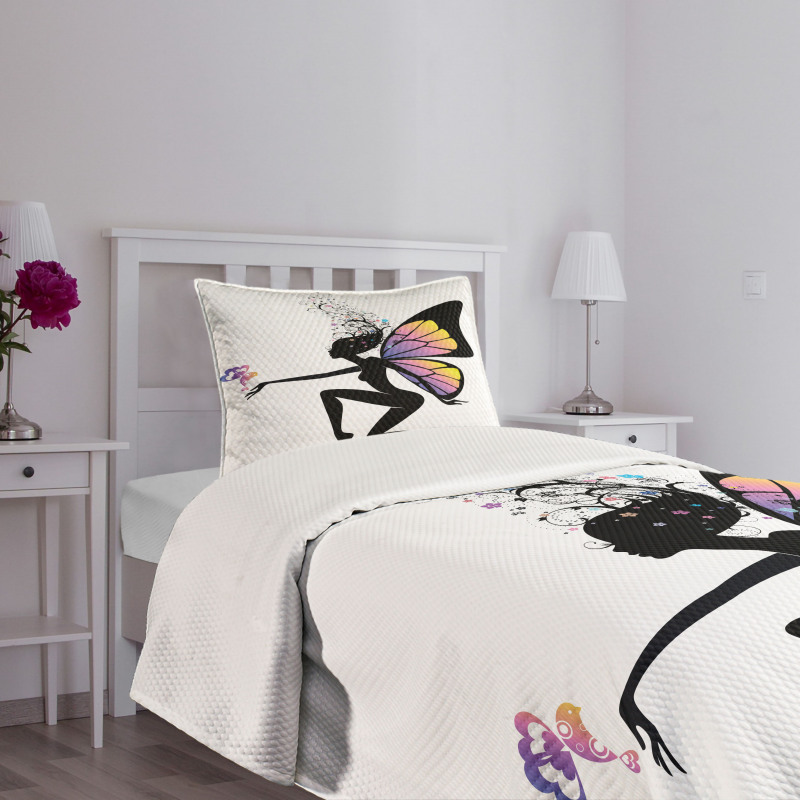 Girl Butterfly Wings Bedspread Set