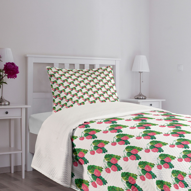 Abstract Raspberries Bedspread Set