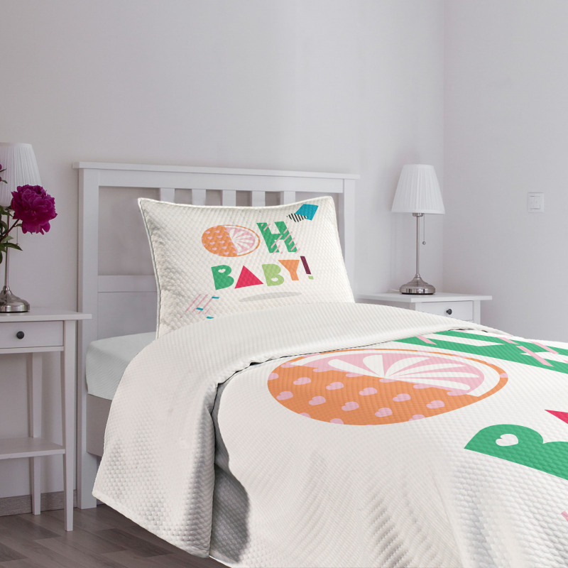 Flat Art Geometric Bedspread Set