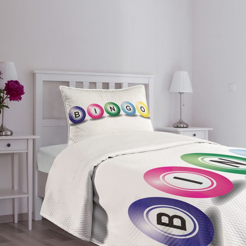 3D Style Colorful Balls Bedspread Set