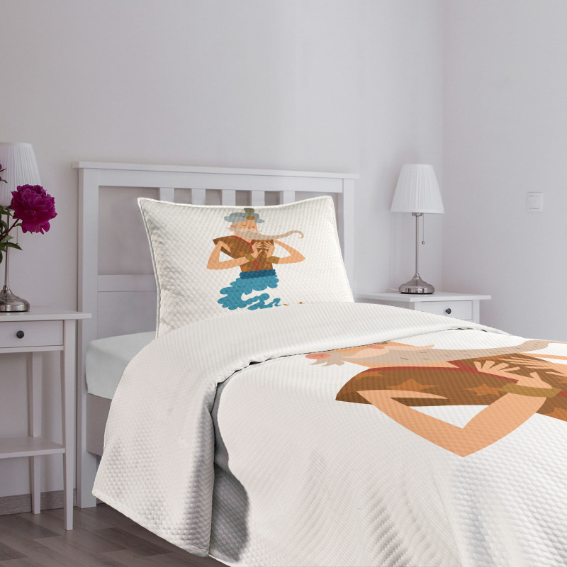 Cartoon Genie Coming Bedspread Set