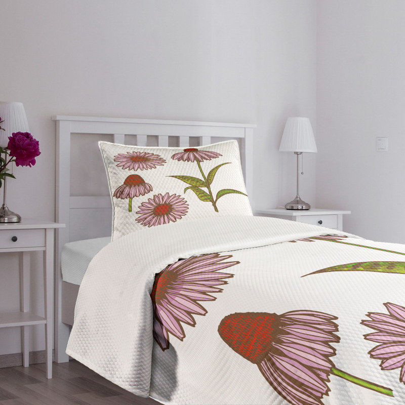 Coneflower Herbs Bedspread Set