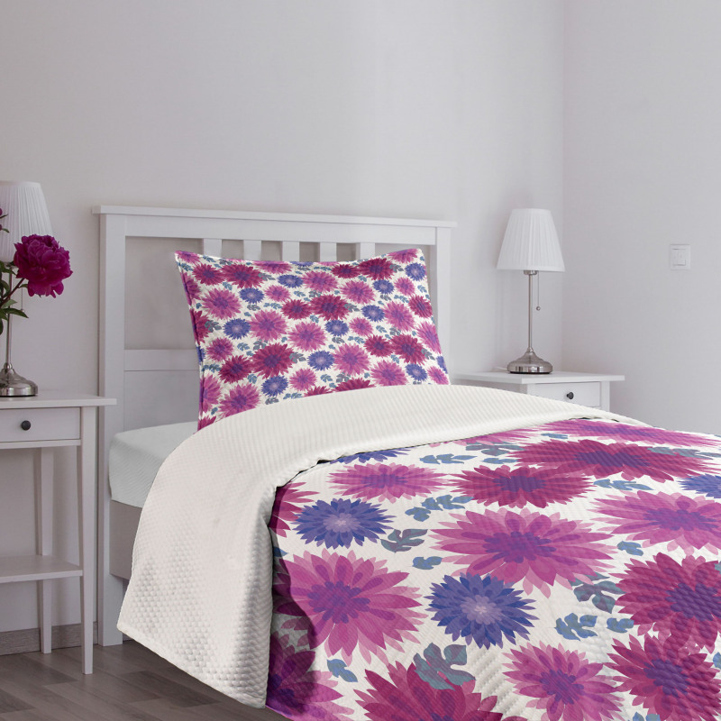 Blooming Fall Flowers Bedspread Set