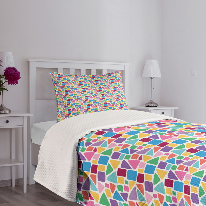 Abstract Mosaic Tile Bedspread Set