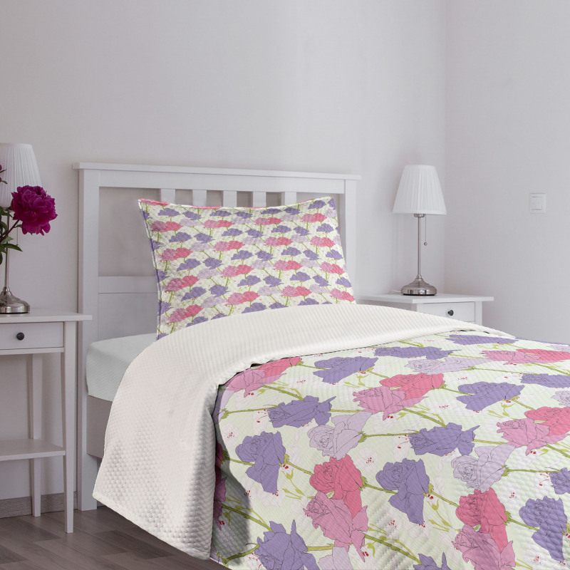 Spring Rose Garden Bedspread Set