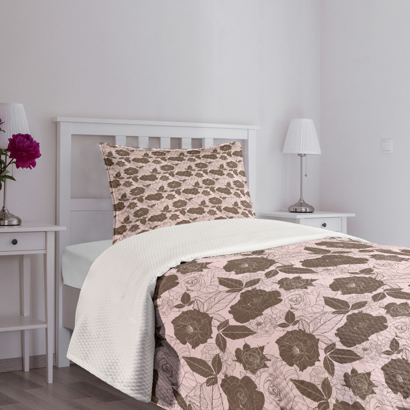 Contrast Spring Petals Bedspread Set