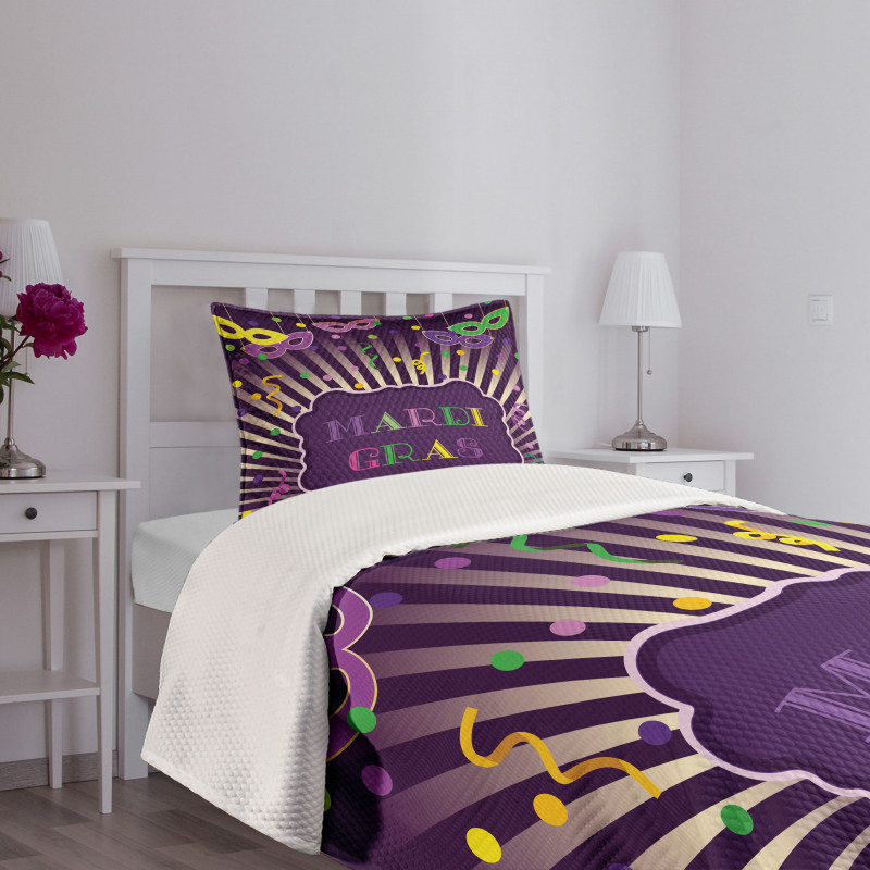 Mardi Gras Cartoon Bedspread Set