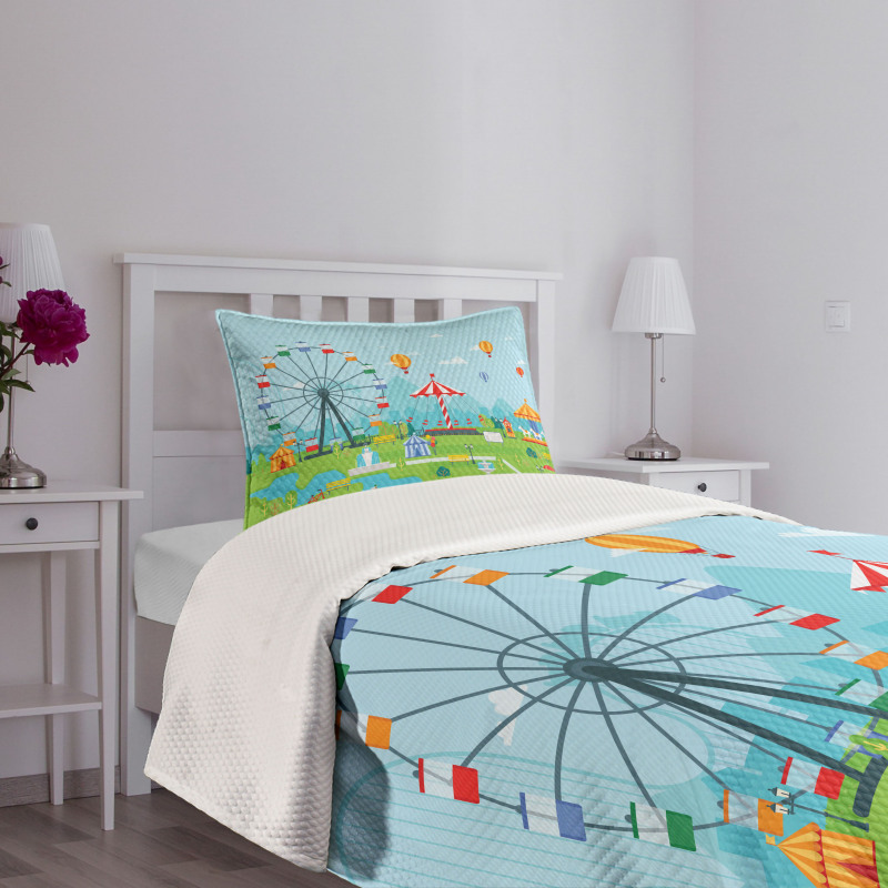 Amusement Park Bedspread Set