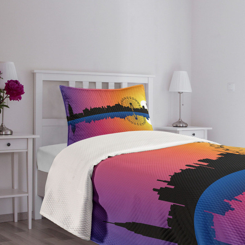 Skyline at Sunset Bedspread Set