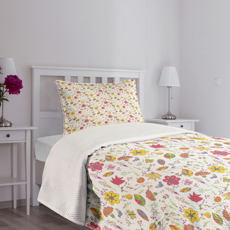 Colorful Carnations Bedspread Set