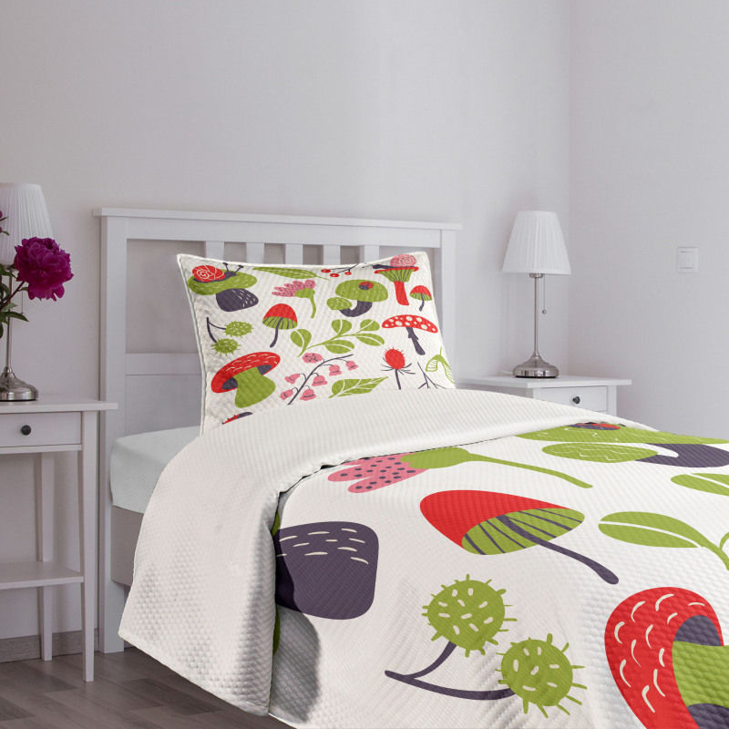 Forest Thistle Lilies Bedspread Set