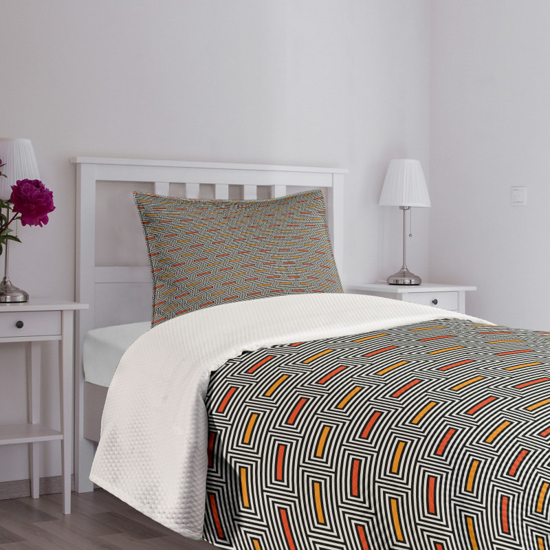 Rectangular Blocks Bedspread Set