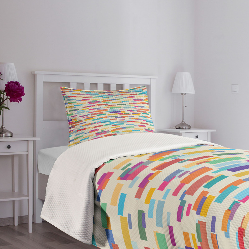 Colorful Rectangles Bedspread Set