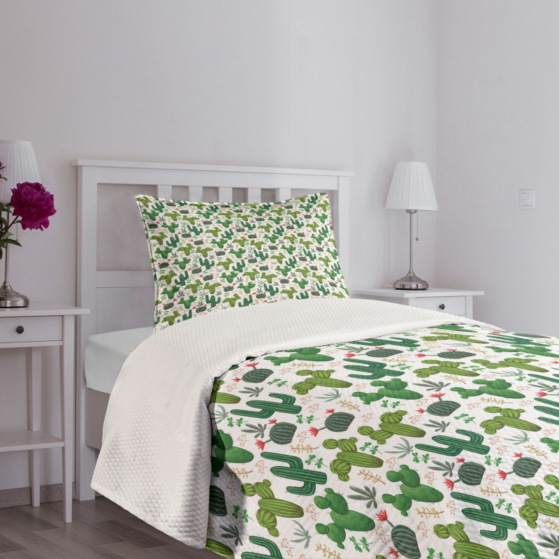 Exotic Succulent Plants Bedspread Set