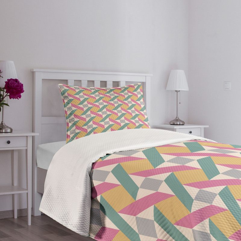 Pastel Rhombus Mosaic Bedspread Set