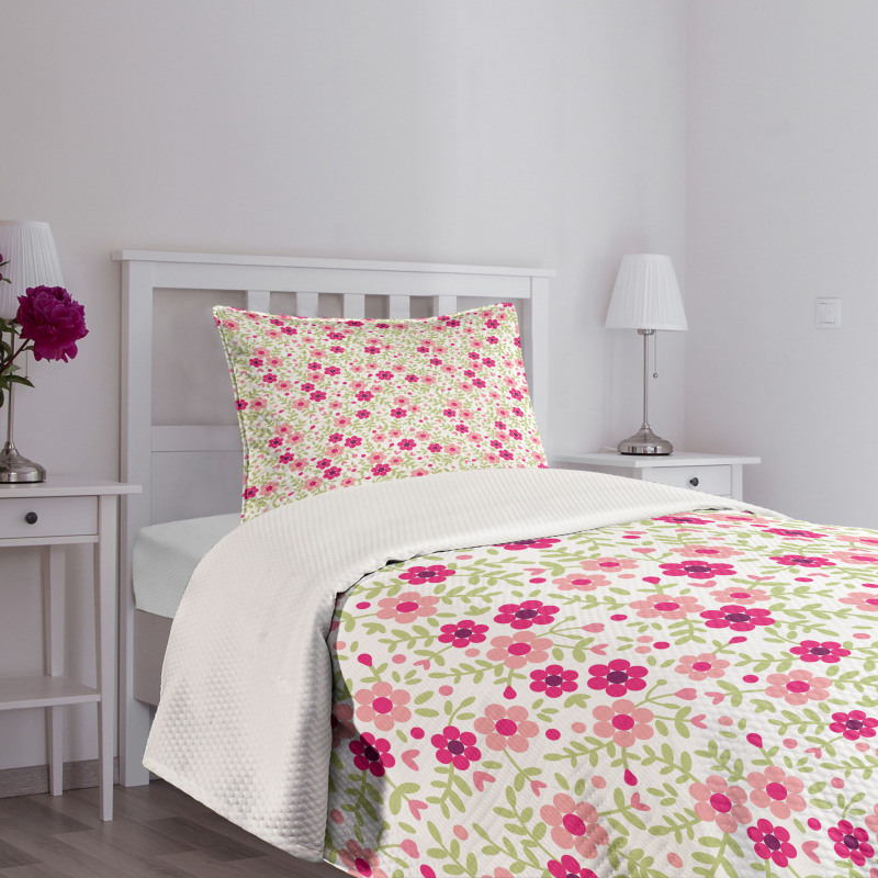 Summer Daisies Pastel Tone Bedspread Set