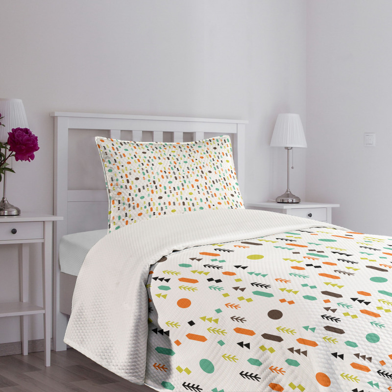 Circle Diamond and Arrows Bedspread Set