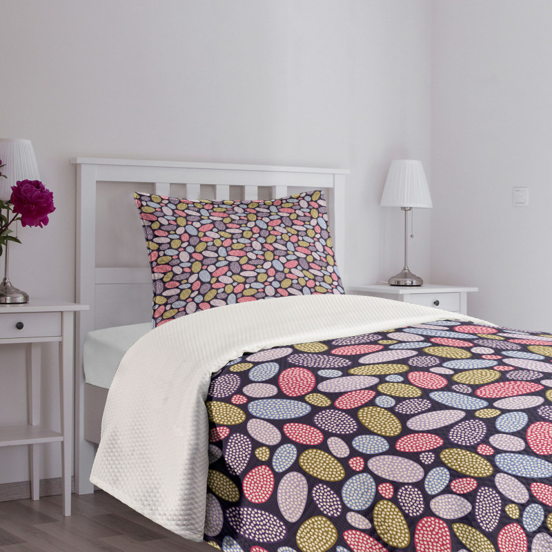 Geometric Formless Circles Bedspread Set