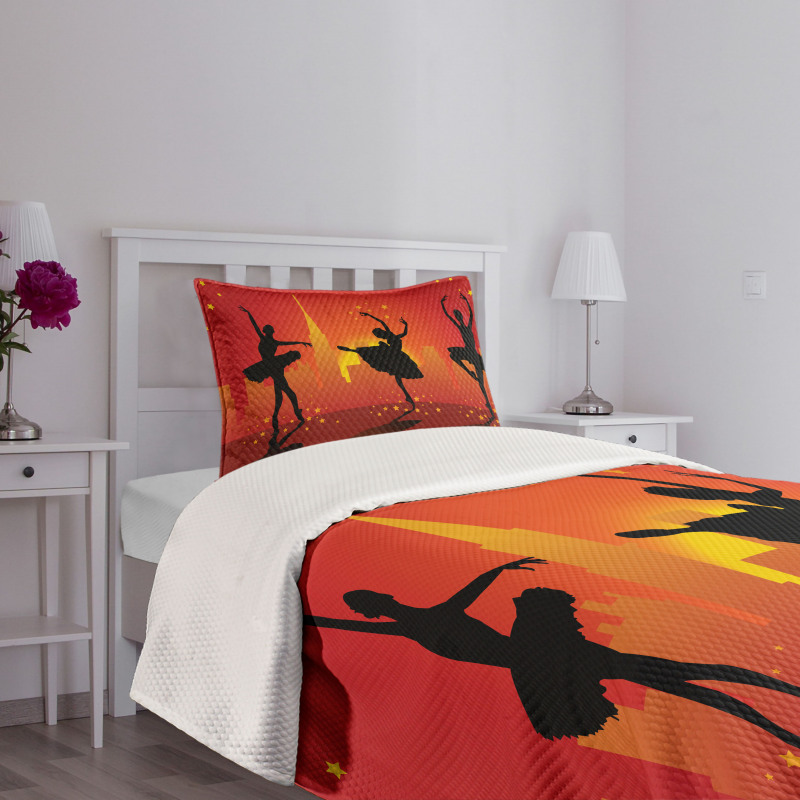 Dancers with Stars Cityscape Bedspread Set