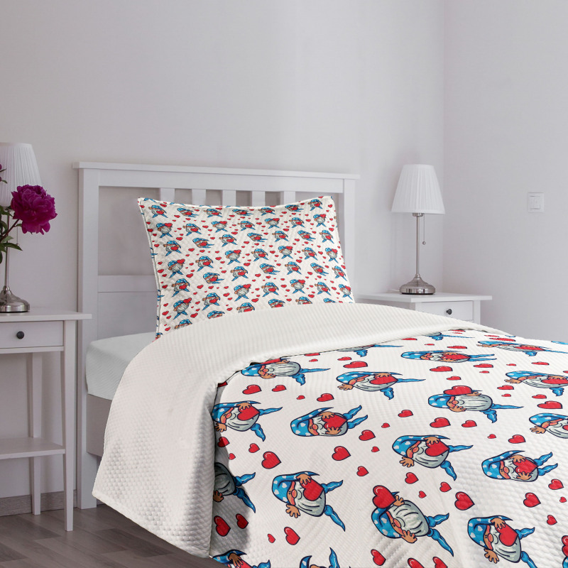 Valentines Day Romantic Theme Bedspread Set