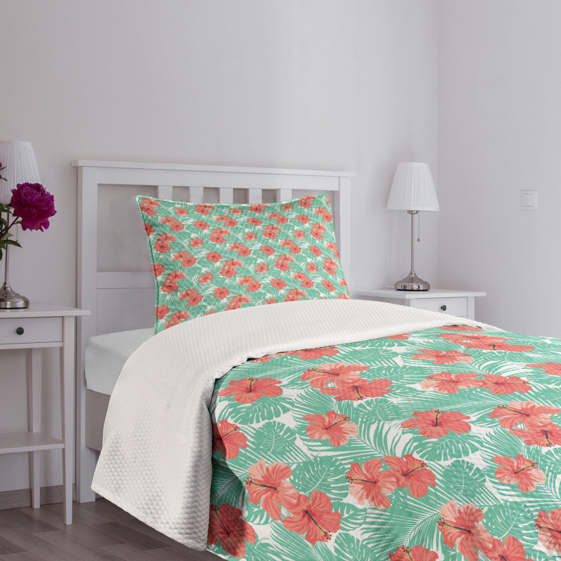 Hibiscus Blossom Bedspread Set