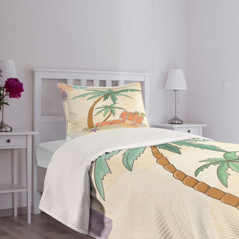 Hello Summer Words Bedspread Set