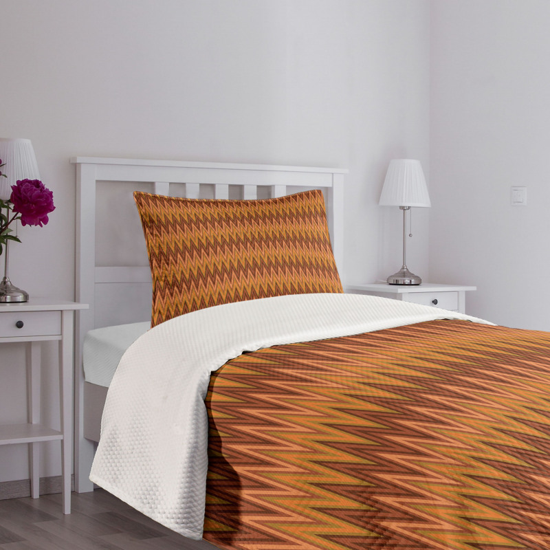 Geometric Zigzags Lines Bedspread Set