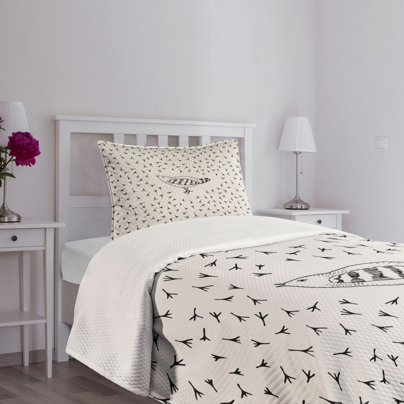 Sketch Forest Animal Pattern Bedspread Set