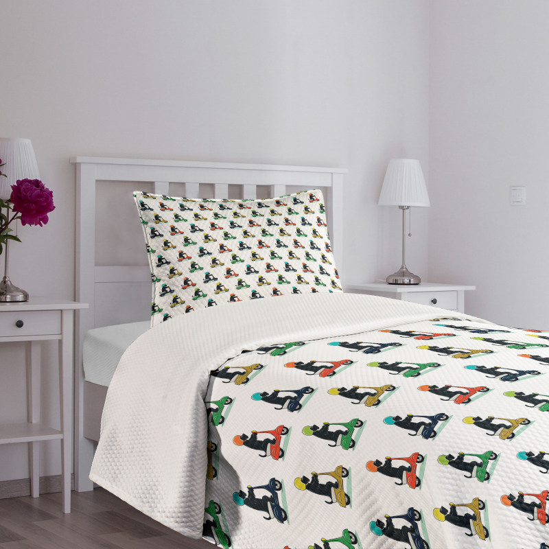 Funky Scottish Terriers Bedspread Set