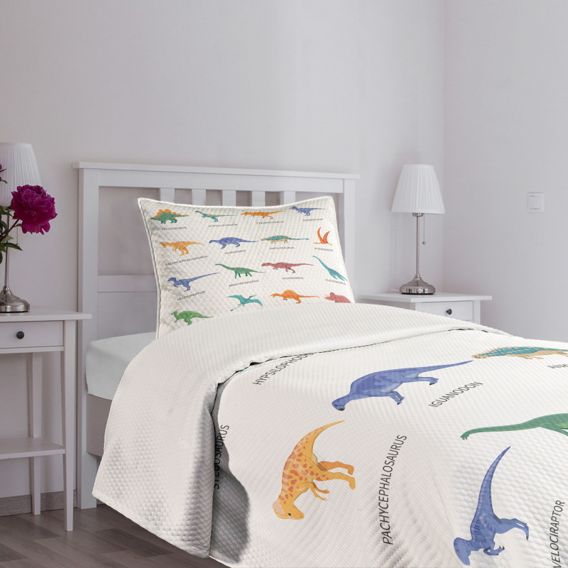 Jurassic Fossil Dinos Bedspread Set