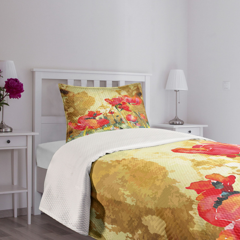 Poppy Blossoms Countryside Bedspread Set