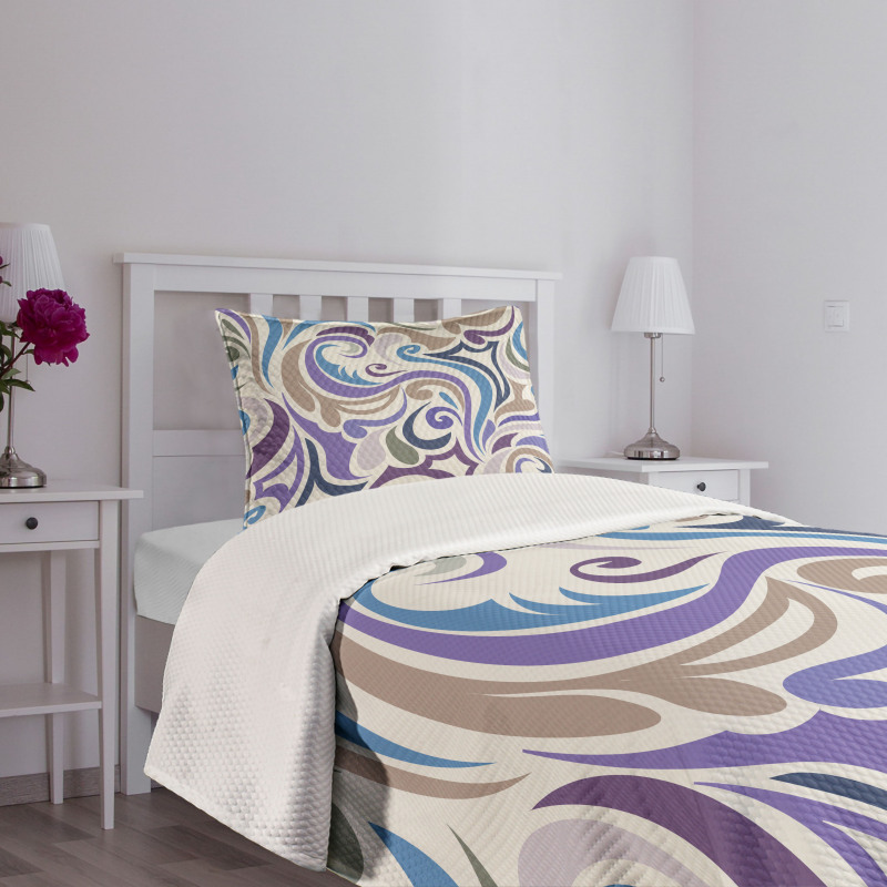 Funky Asymmetrical Shapes Bedspread Set