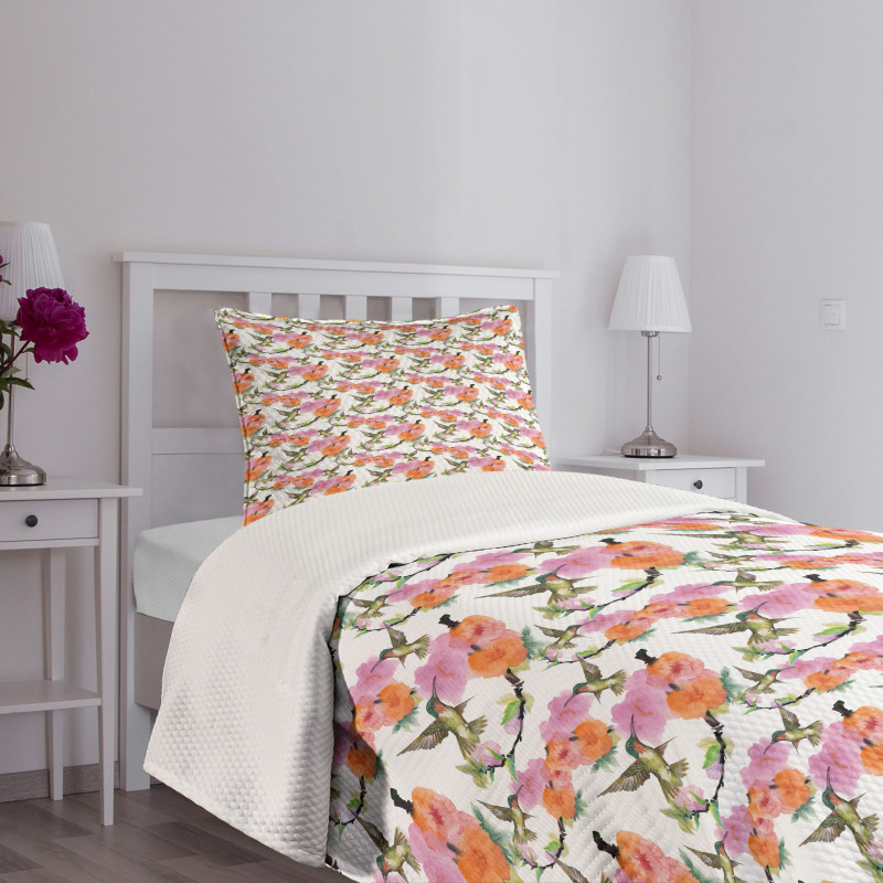 Blossoms on Branches Bedspread Set