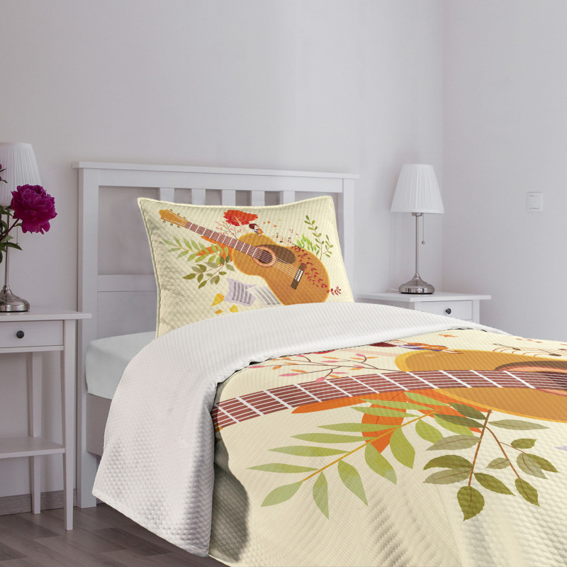 Spring Guitar Composition Bedspread Set