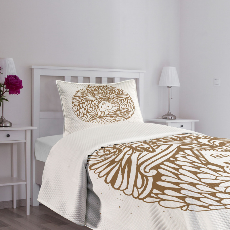 Monochrome House Bedspread Set