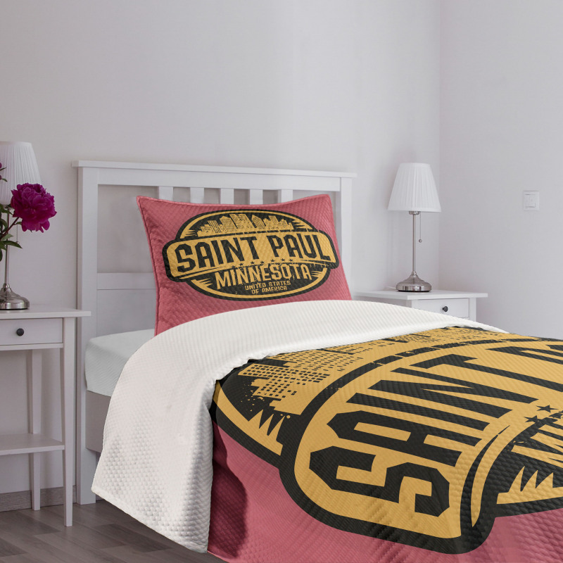 Capital City Grunge Stamp Bedspread Set