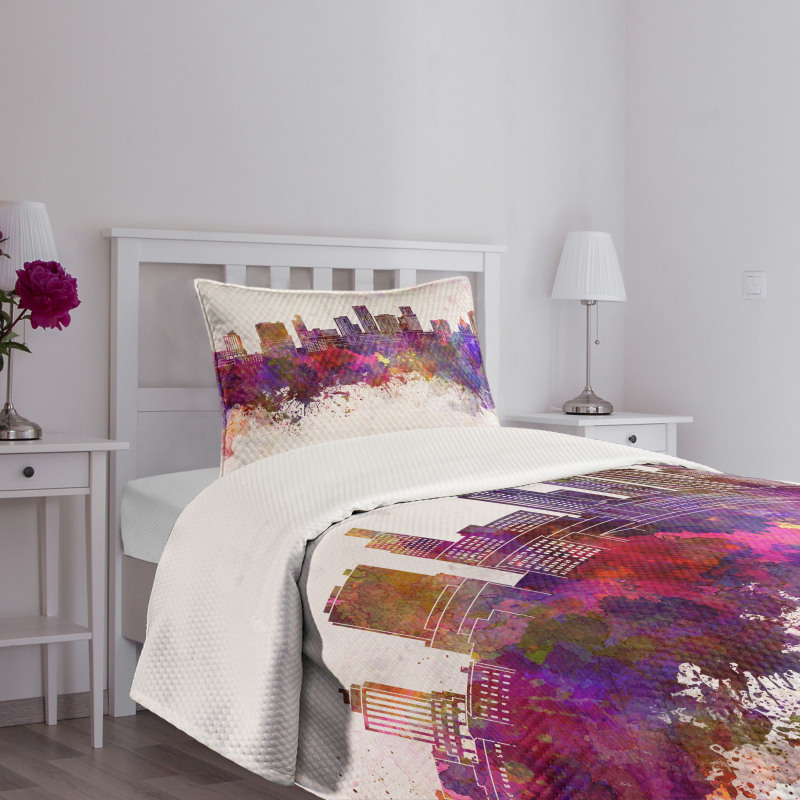 Grunge Splashes Cityview Bedspread Set